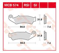 TRW Lucas Almohadilla de freno MCB574