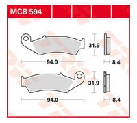 TRW Lucas Almohadilla de freno MCB594