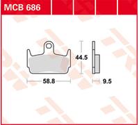 TRW Lucas Almohadilla de freno MCB686