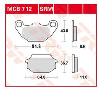 TRW Lucas Almohadilla de freno MCB712