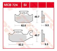 TRW Lucas Almohadilla de freno MCB724