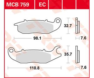 TRW Lucas Almohadilla de freno MCB759