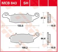 TRW Lucas Almohadilla de freno MCB843