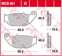 TRW Lucas Almohadilla de freno MCB867