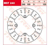 Disco de freno LUCAS TRW MST240, 1 Pieza