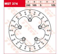 TRW Lucas Disco de freno MST374, rígido