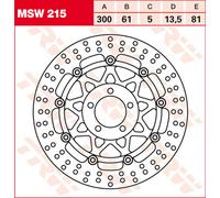TRW Lucas Disco de freno MSW215, flotante