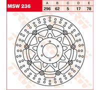 TRW Lucas Disco de freno MSW236, flotante