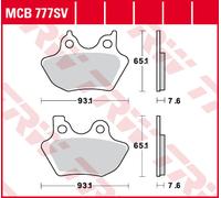TRW Lucas Forro sinterado MCB777SV