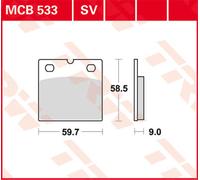 TRW Lucas Forro sinterado MCB533SV