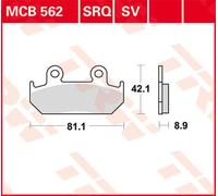 TRW Lucas MCB562 Pastilla de freno