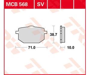 TRW Lucas MCB568SV Pastillas de freno sinterizadas