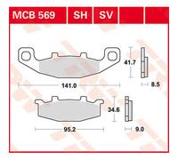 TRW Lucas MCB569 Pastilla de freno