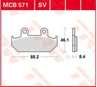TRW Lucas MCB571 Pastilla de freno
