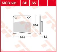 TRW Lucas MCB591 Pastilla de freno