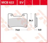 TRW Lucas MCB622 Pastilla de freno