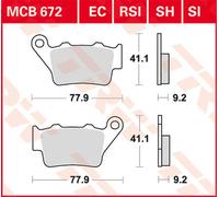 TRW Lucas MCB672 Pastilla de freno