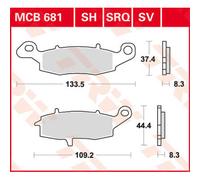 TRW MCB681SV Sinter Street Juego de Pastillas de Freno para Kawasaki W Eje delantero y otras motos