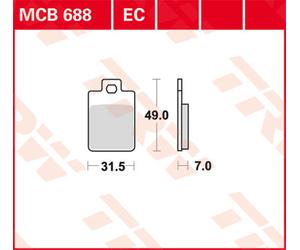 TRW Lucas MCB688 Pastilla de freno