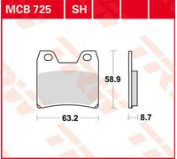 TRW Lucas MCB725SH Pastillas de freno sinterizadas