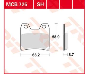 TRW Lucas MCB725SH Pastillas de freno sinterizadas
