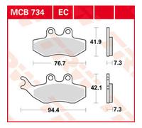 TRW Lucas MCB734 Pastilla de freno