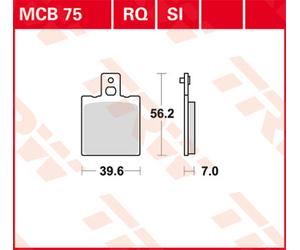 TRW Lucas MCB75 Pastilla de freno