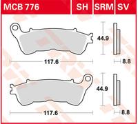 TRW Lucas MCB776 Pastilla de freno