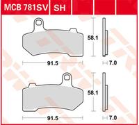 TRW Lucas MCB781SH Pastillas de freno sinterizadas