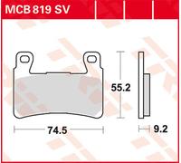 TRW Lucas MCB819SV Pastillas de freno sinterizadas