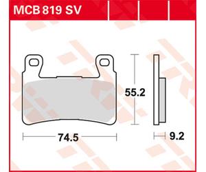TRW Lucas MCB819SV Pastillas de freno sinterizadas