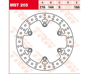 TRW Lucas MST205 Disco de freno rígido