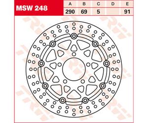 TRW Lucas MSW248 Disco de freno flotante