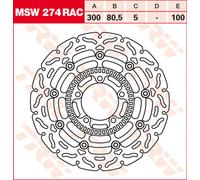 TRW Lucas MSW274RAC Disco de freno flotante