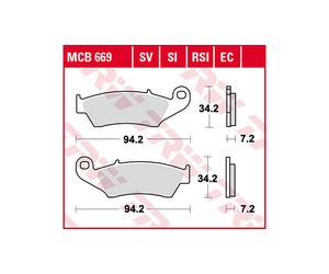 TRW Lucas TRW Lucas MCB669SI Sinter Offroad Pastilla de freno
