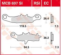 Pastillas de freno MCB697RSI TRW