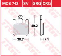 TRW MCB742SV Sinter Street Juego de Pastillas de Freno para Kawasaki Motorcycles ZX-6RR 2003-2006 Eje delantero y otras motos