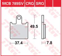TRW Pastillas de freno MCB789SV Sinter Street - Juego delantero para Kawasaki ZX-6R 1994-2017