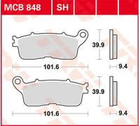 TRW MCB848SH Juego de pastillas de freno