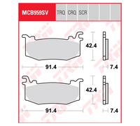 TRW Pastillas de freno de metal sinterizado MCB 959 SV