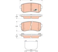 TRW Pastillas De Freno GDB3474 Para Hyundai I20 2014 1,1 55kw 74cv CRDi