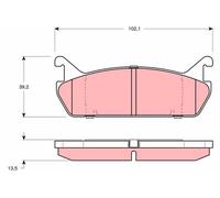 TRW Pastillas De Freno GDB887 Para Mazda 323 Berlina Traseras 1,4 49KW
