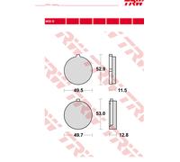 TRW Pastillas de freno orgánicas TRW MCB 072