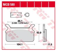 TRW MCB580 Juego de pastillas de freno