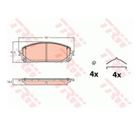 TRW Pastillas Freno Delant. Apto para Jeep Cherokee