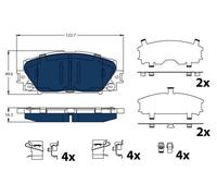 TRW Pastillas Freno Delant. Apto para Toyota Prius Lexus CT