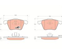 TRW Pastillas Freno GDB1565 Volvo Xc90 (2002- >) 2,4-120kw 163cv Diésel (D 5244