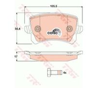TRW Pastillas Freno GDB1763 Pastillas de Freno para VW Passat Toda la Pista 365