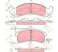 TRW Pastillas Freno GDB4054 Pastillas de Freno para Buick Le Sabre