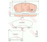 TRW Pastillas Freno GDB4142 Pastillas de Freno para Dodge Vengador Js